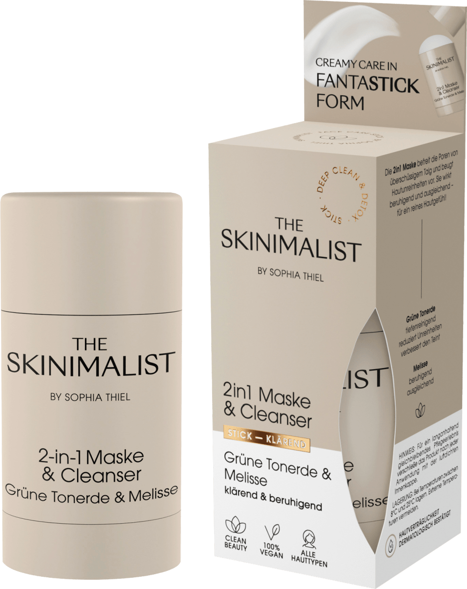 Маска для лица и усилитель Cleanser 2in1 стик осветляющий 30г The Skinimalist