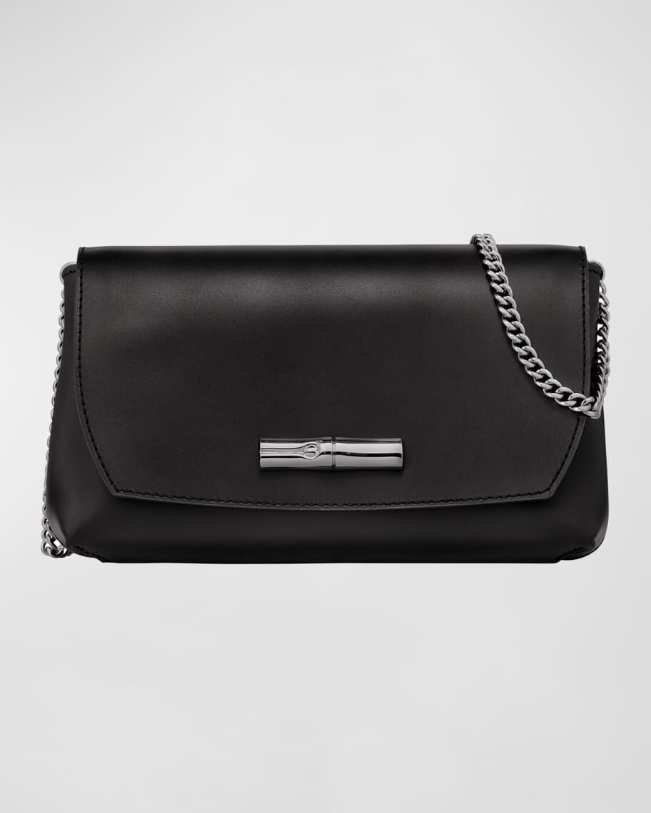 

Кожаная сумка через плечо Roseau с клапаном и цепочкой Longchamp