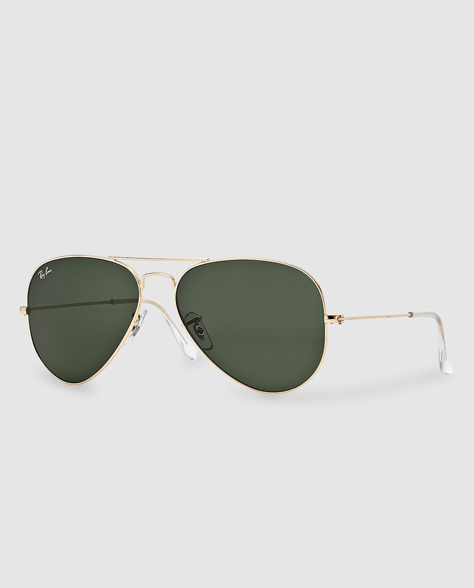 Золотые металлические солнцезащитные очки-авиаторы Ray-Ban, золотой