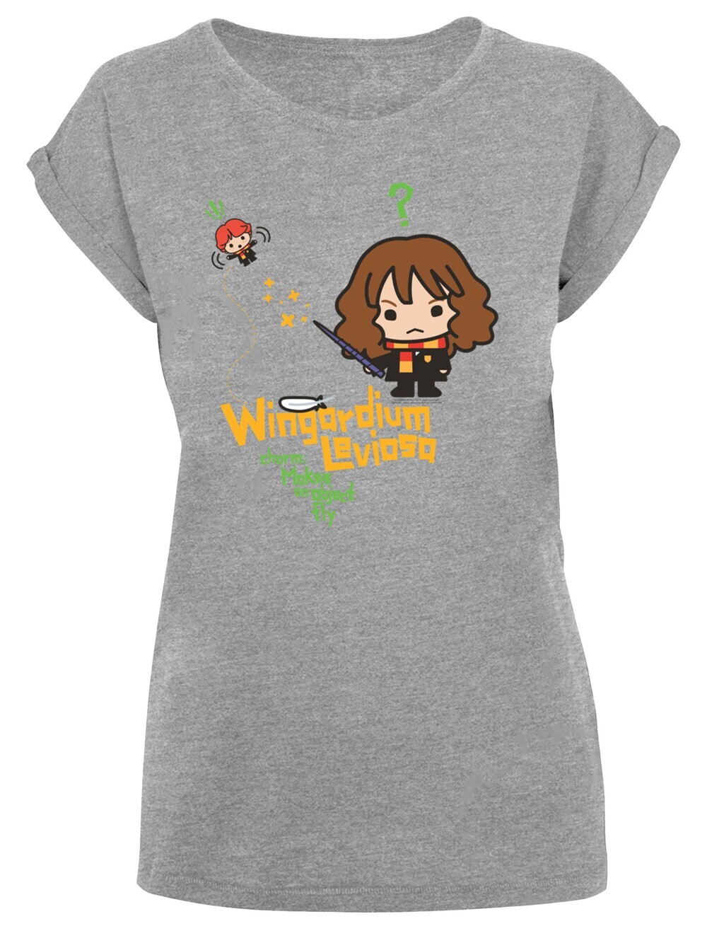 

Рубашка F4Nt4Stic Harry Potter Hermione Granger Wingardium Leviosa, пестрый серый