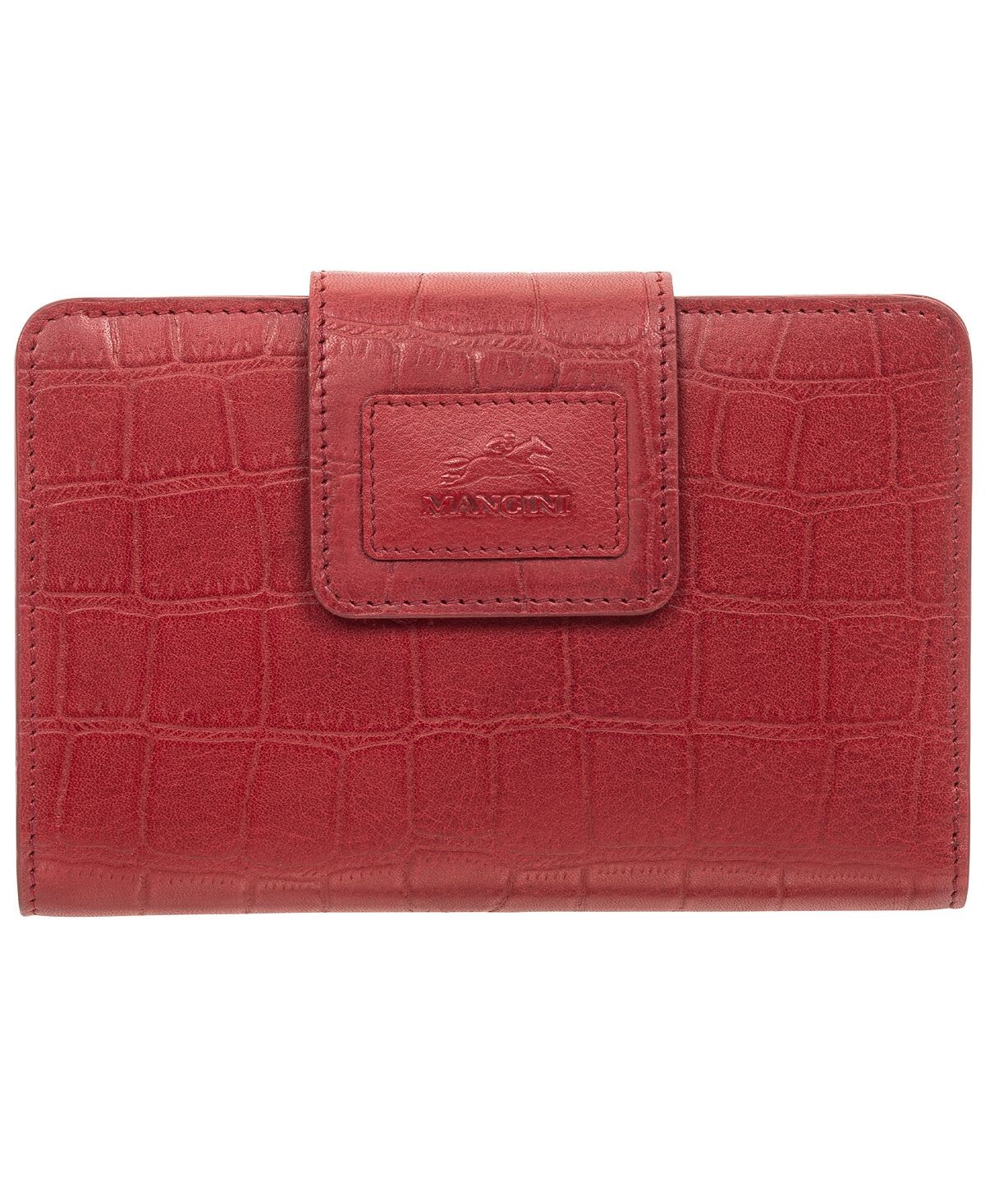 

Женский мини-клатч-клатч с RFID-защитой Croco Collection Mancini, красный