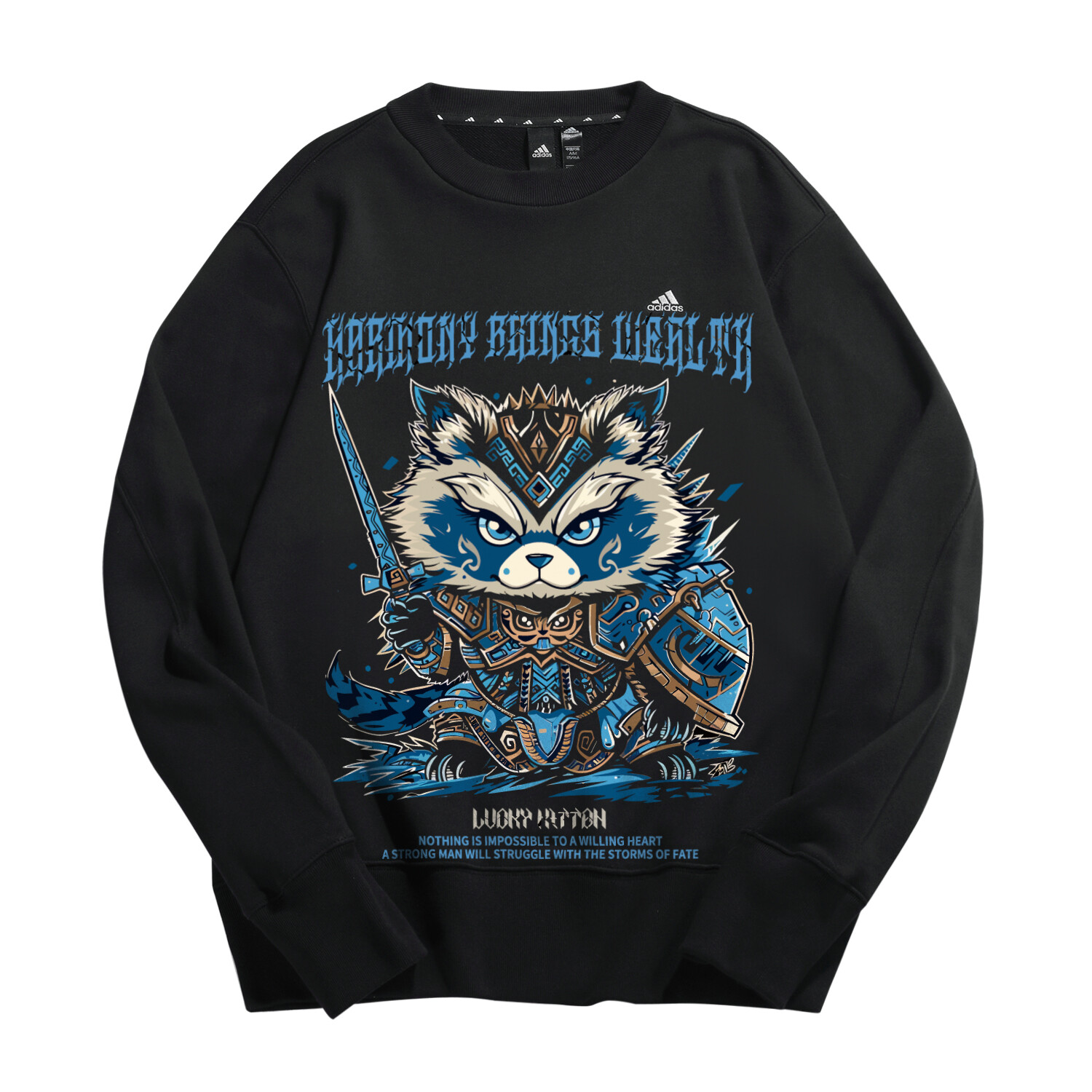 

Толстовка унисекс черная Adidas, черный