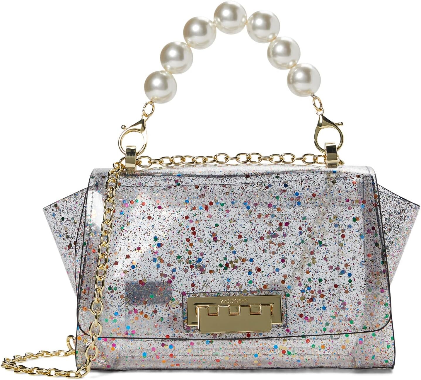 

Сумка ZAC Zac Posen Eartha Small Chain Shoulder - Clear Glitter Rainbow, цвет Multi- Clear