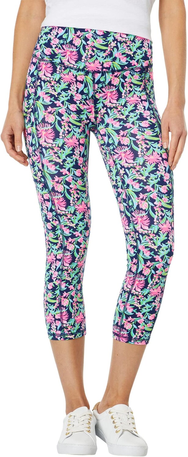 

Брюки High-Rise Crop Lilly Pulitzer, цвет Low Tide Navy Garden Variety