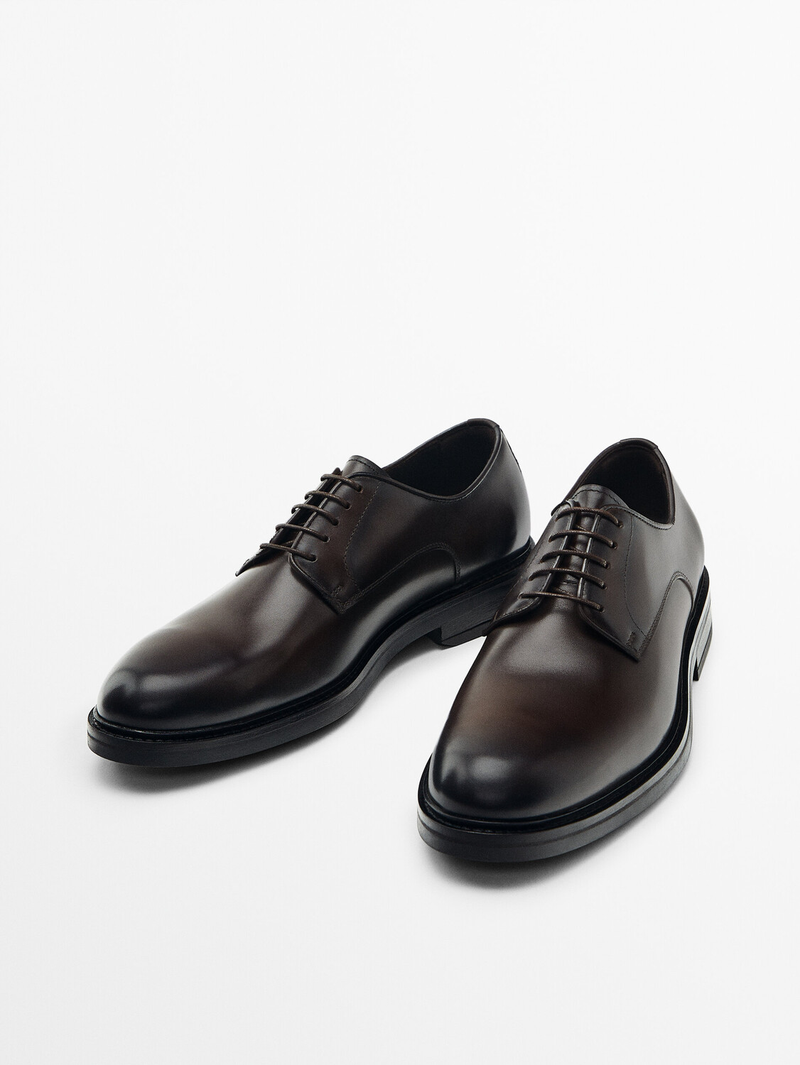 

Кожаные туфли дерби Massimo Dutti, коричневый