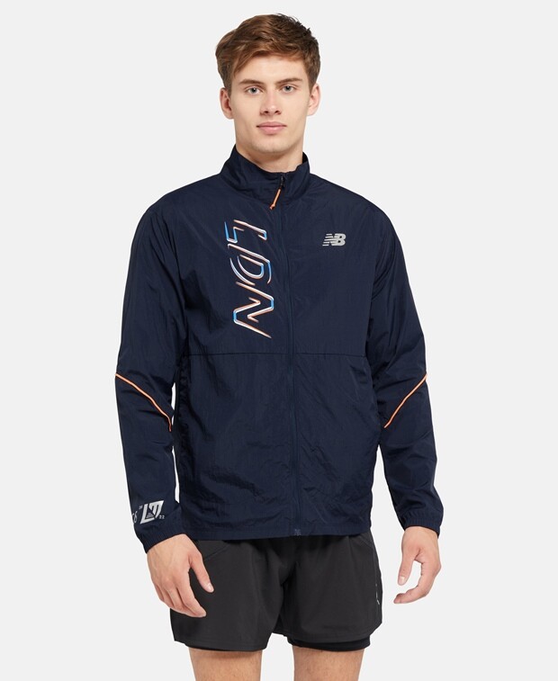

Беговая куртка New Balance, темно-синий
