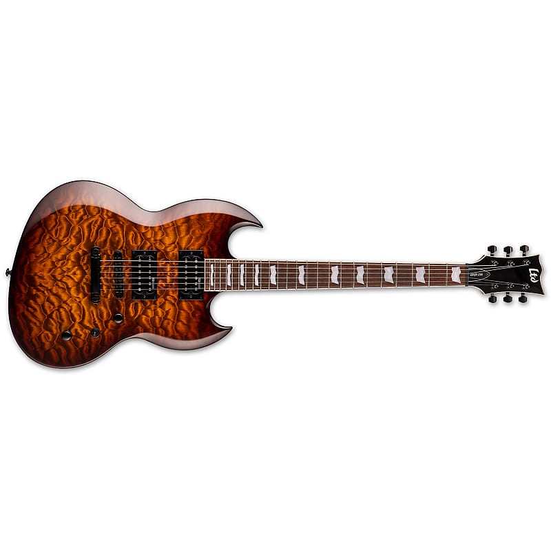 Электрогитара ESP LTD Viper-256 Guitar, Roasted Jatoba Fretboard, Dark Brown Sunburst