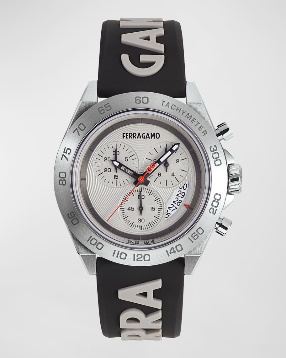 

Мужские часы Urban Chrono с силиконовым ремешком, 43 мм Ferragamo
