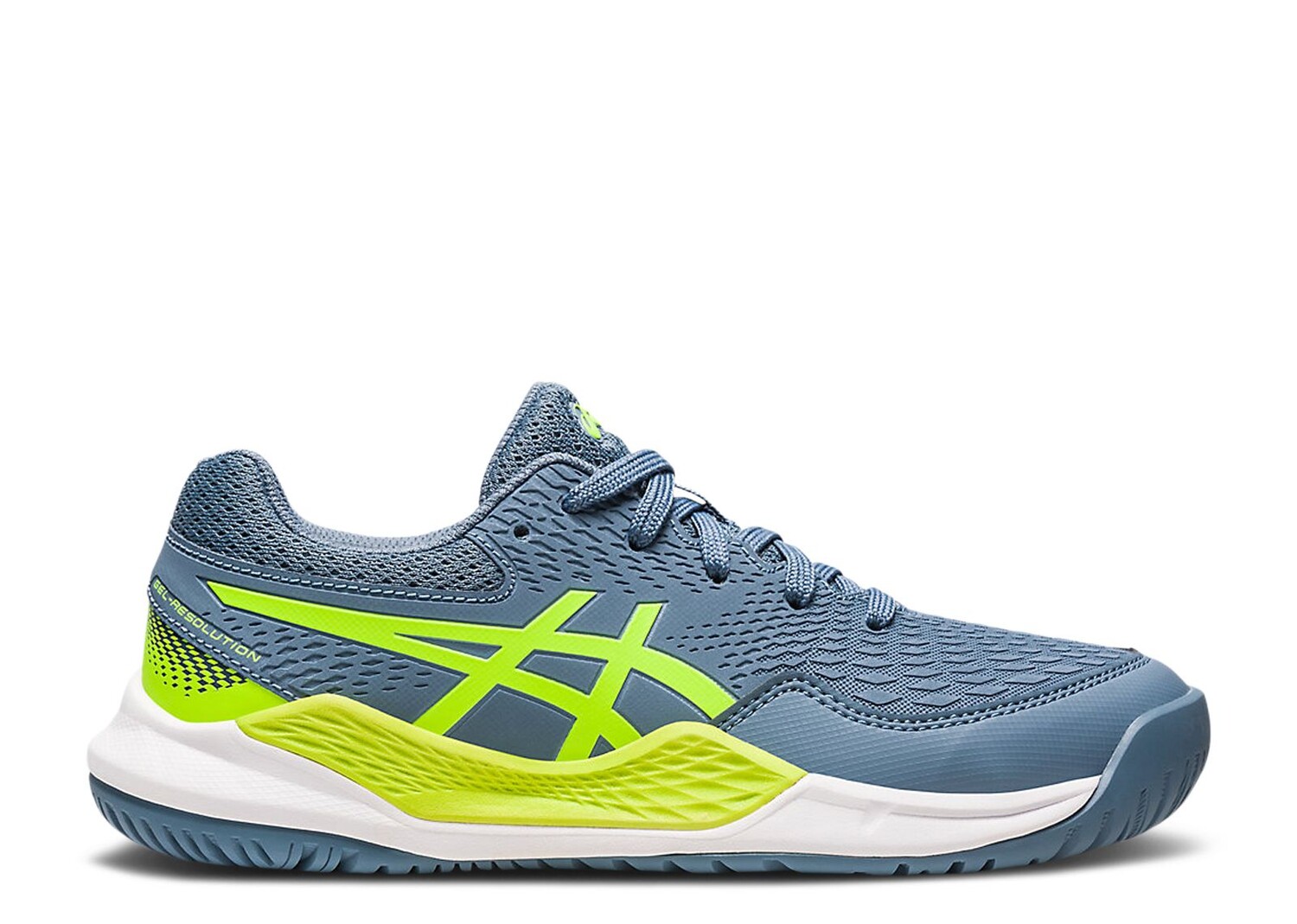 

Кроссовки ASICS Gel Resolution 9 Gs 'Steel Blue Hazard Green', синий