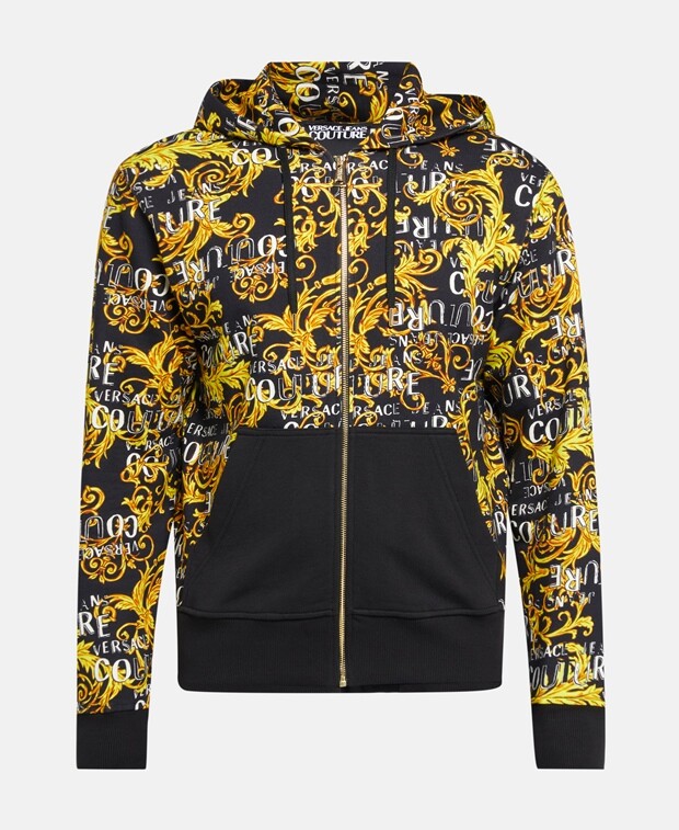 

Толстовка с капюшоном Versace Jeans Couture, цвет Caviar Black