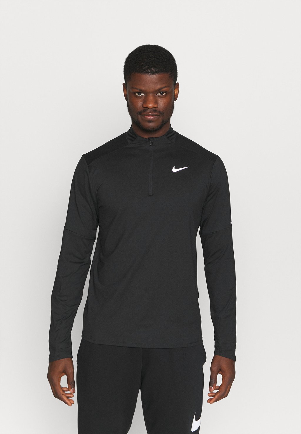 Футболка с длинным рукавом Nike, черный/серебристый