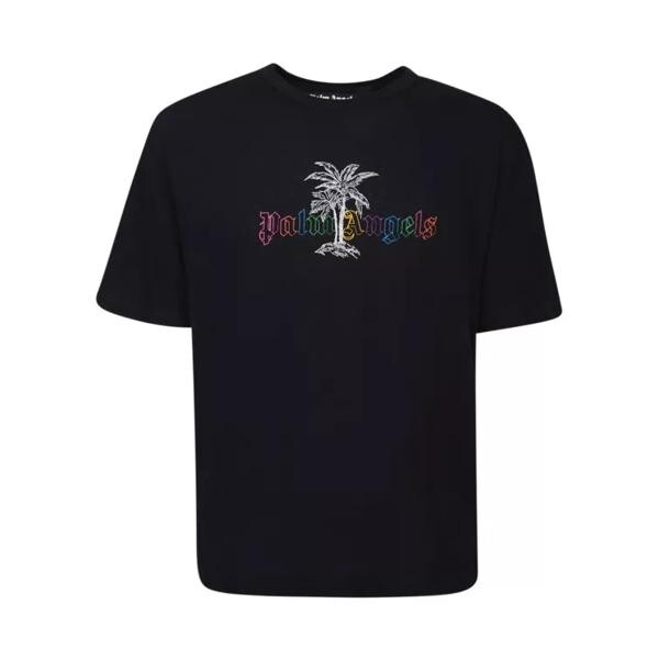 

Футболка frontal logo t-shirt Palm Angels, черный
