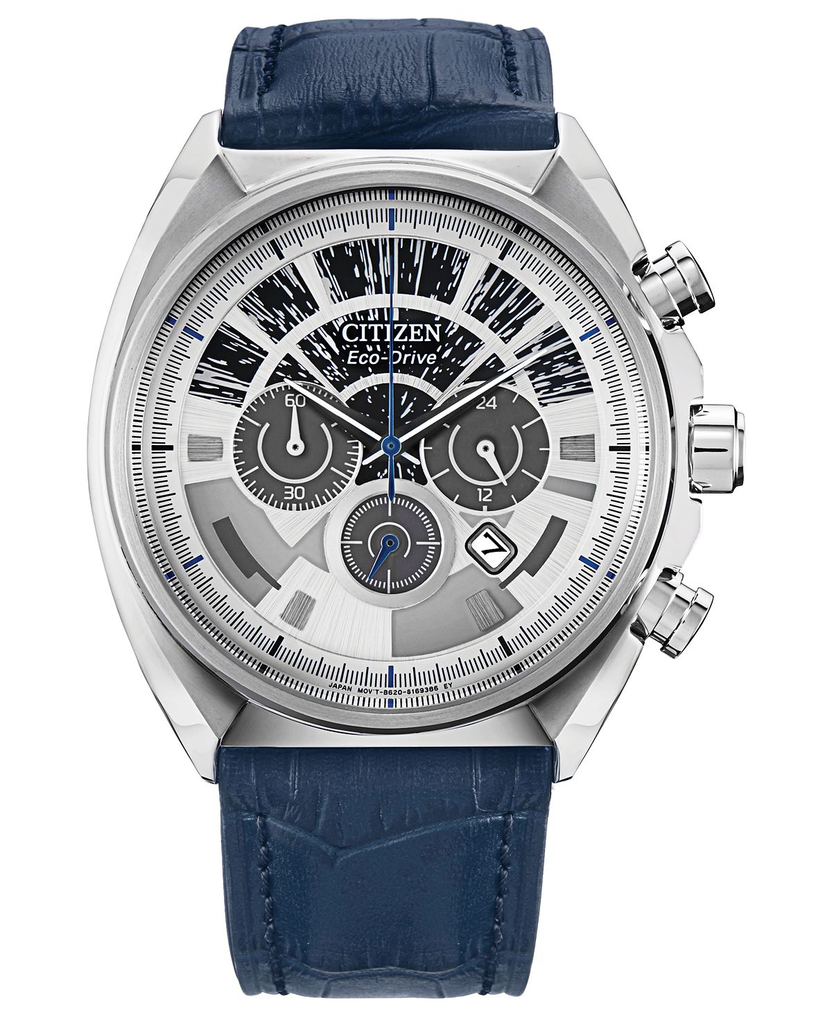 Часы Millennium Falcon с синим кожаным ремешком, 44 мм Citizen goldpower black leather cord metal black dial silver case minarel men wristwatch clock