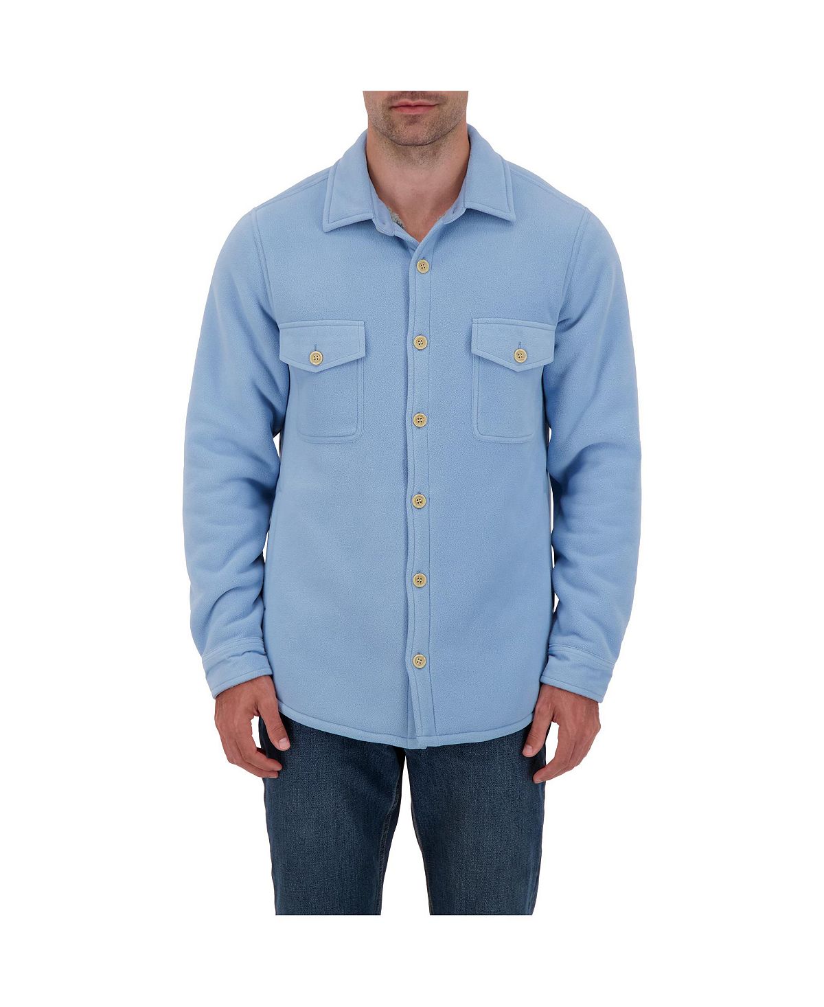 Мужская однотонная куртка-рубашка Jax с длинными рукавами Heat Holders
