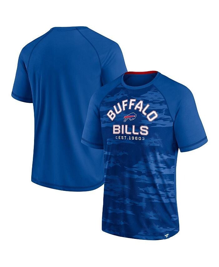 

Мужская футболка с логотипом Royal Buffalo Bills Hail Mary реглан Fanatics, синий