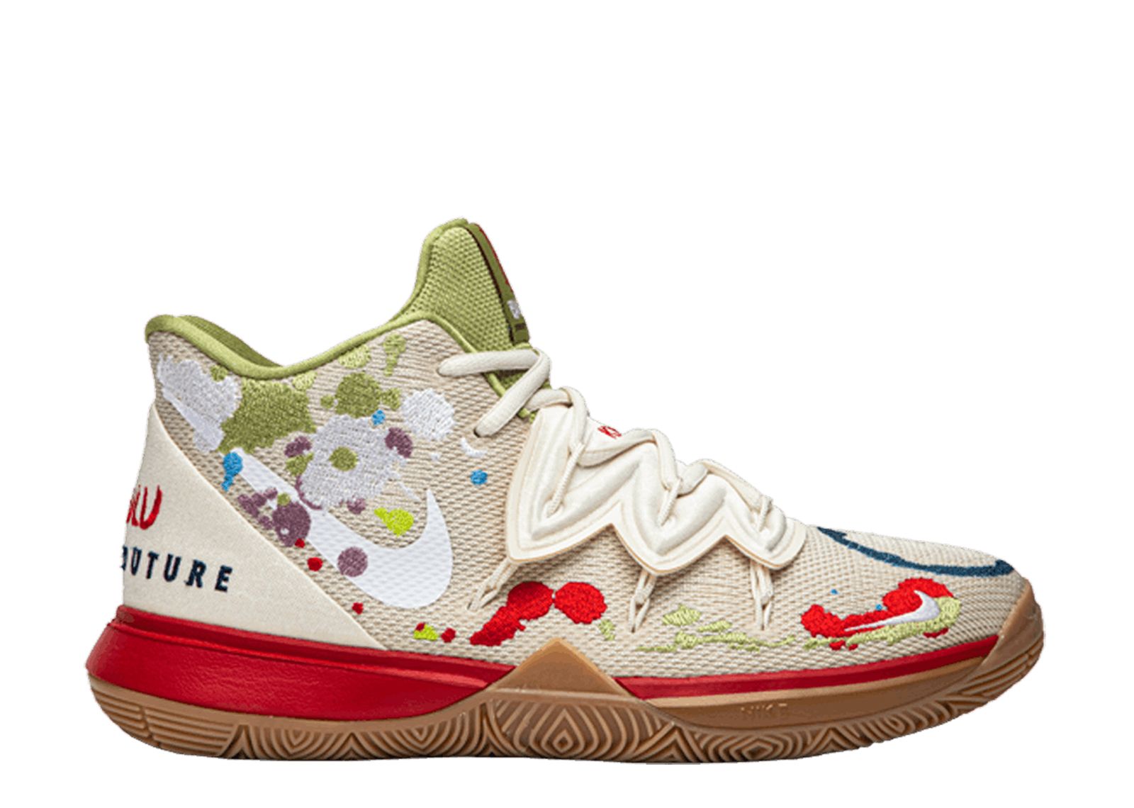 

Кроссовки Nike Bandulu X Kyrie 5 Gs 'Embroidered Splatters', кремовый