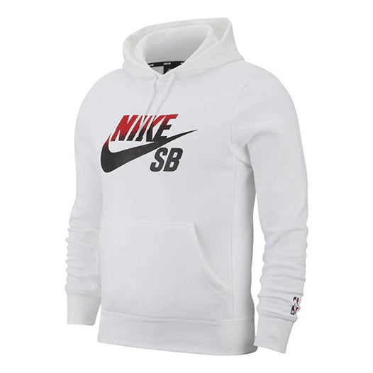Толстовка Men's Nike Sb Icon Gradient Logo Skateboard Sports Pullover White, белый цена и фото