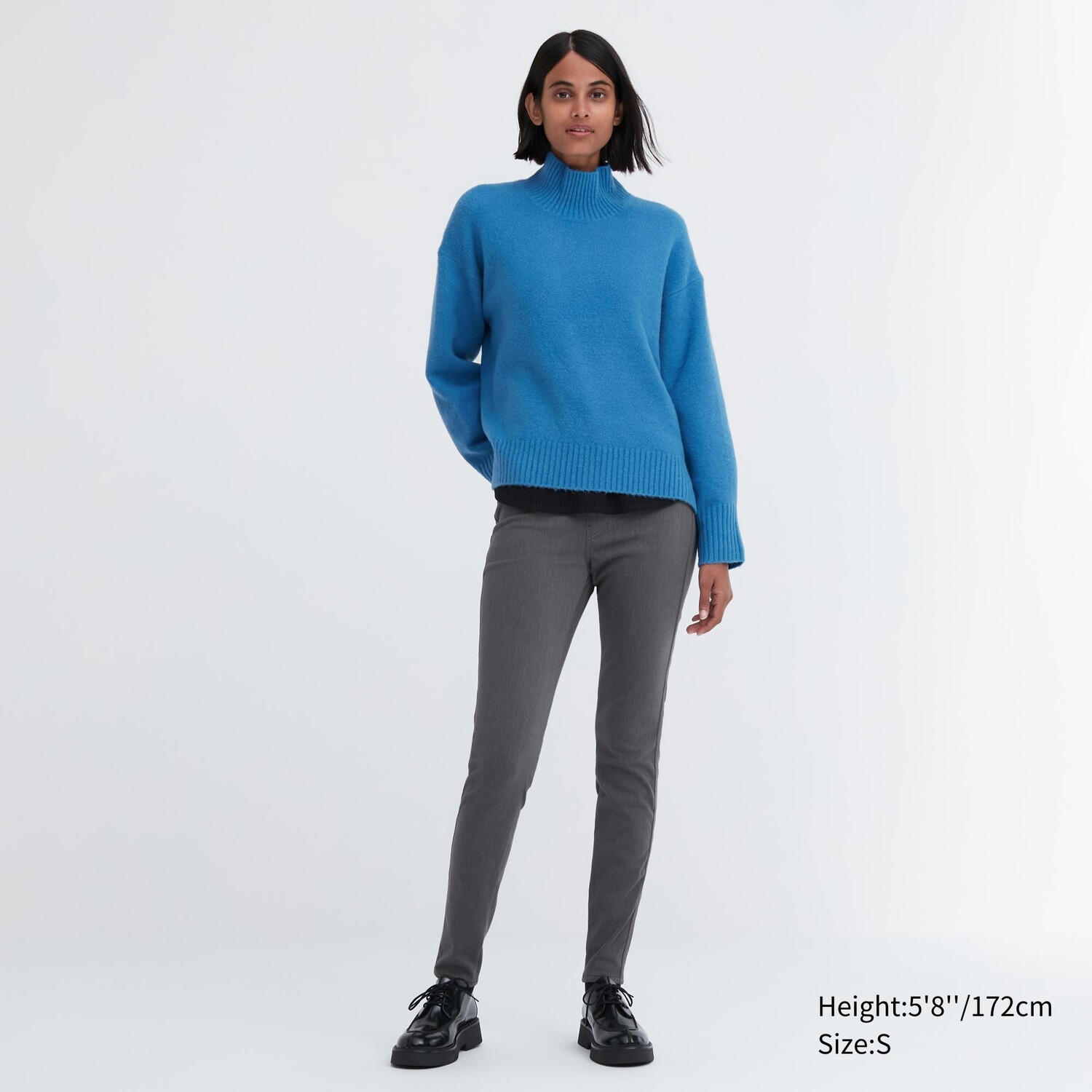 

Брюки UNIQLO heattech ultra с высокой посадкой, серый