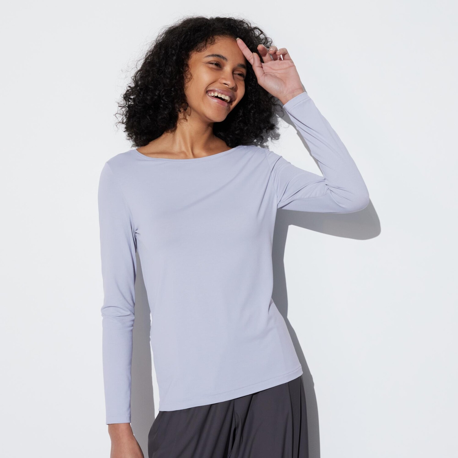 

Футболка Uniqlo Airism UV с круглым вырезом, синий