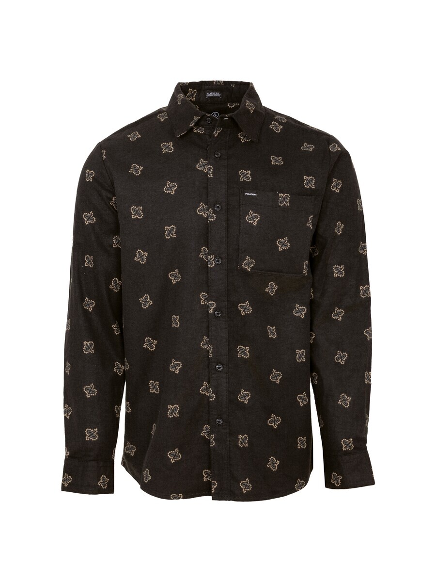 

Рубашка на пуговицах стандартного кроя Volcom CASBAH WOVEN LS, черный