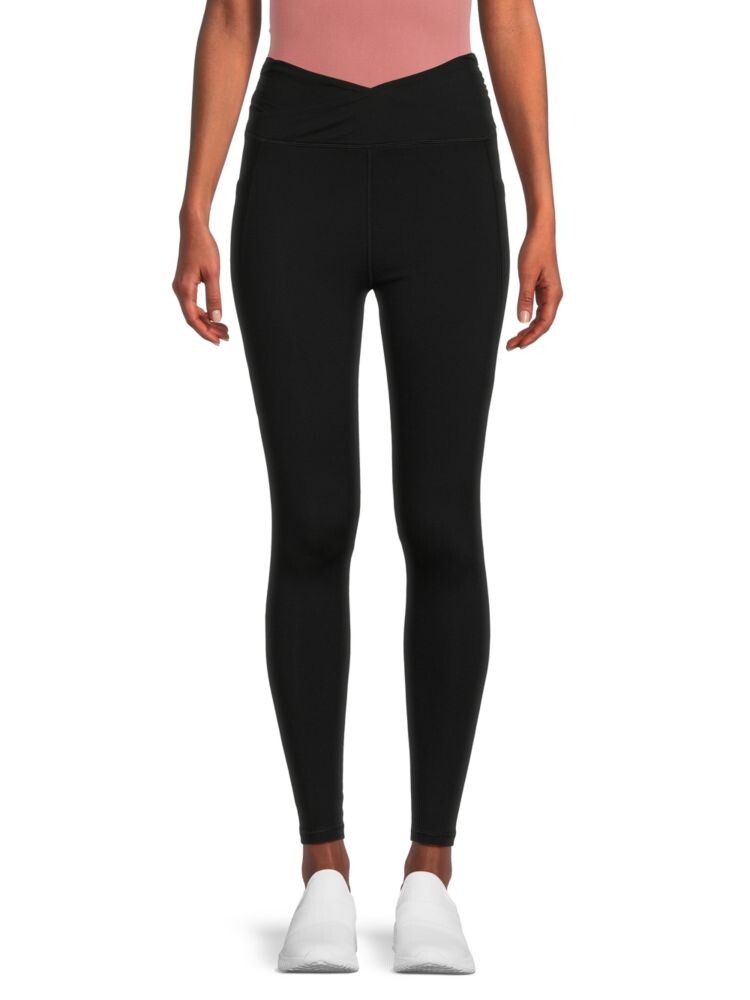 

Леггинсы Surplice 7/8 с высокой посадкой DKNY, черный