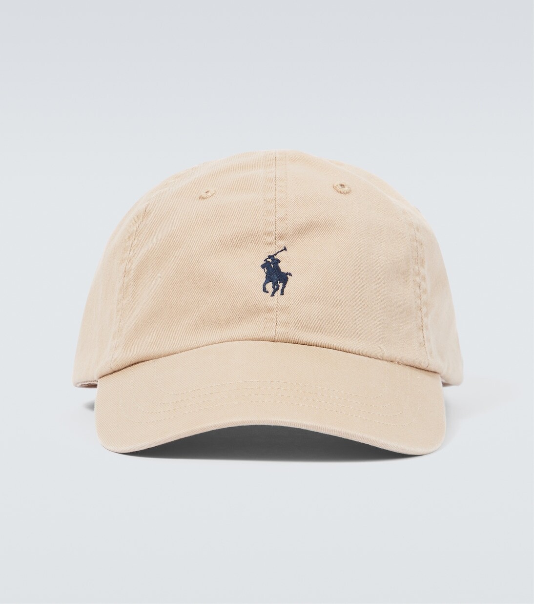 

Хлопковая бейсболка с логотипом Polo Ralph Lauren, бежевый