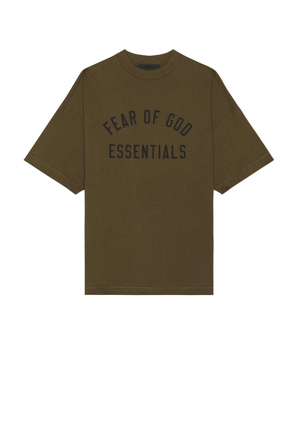 

Футболка из джерси с круглым вырезом Fear Of God Essentials, оливковый