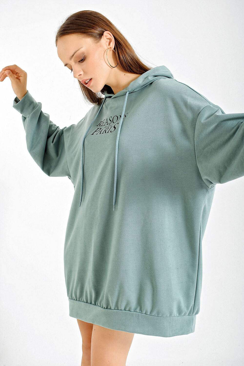 

Платье Oversize Sweat - Водно-зеленый Bigdart
