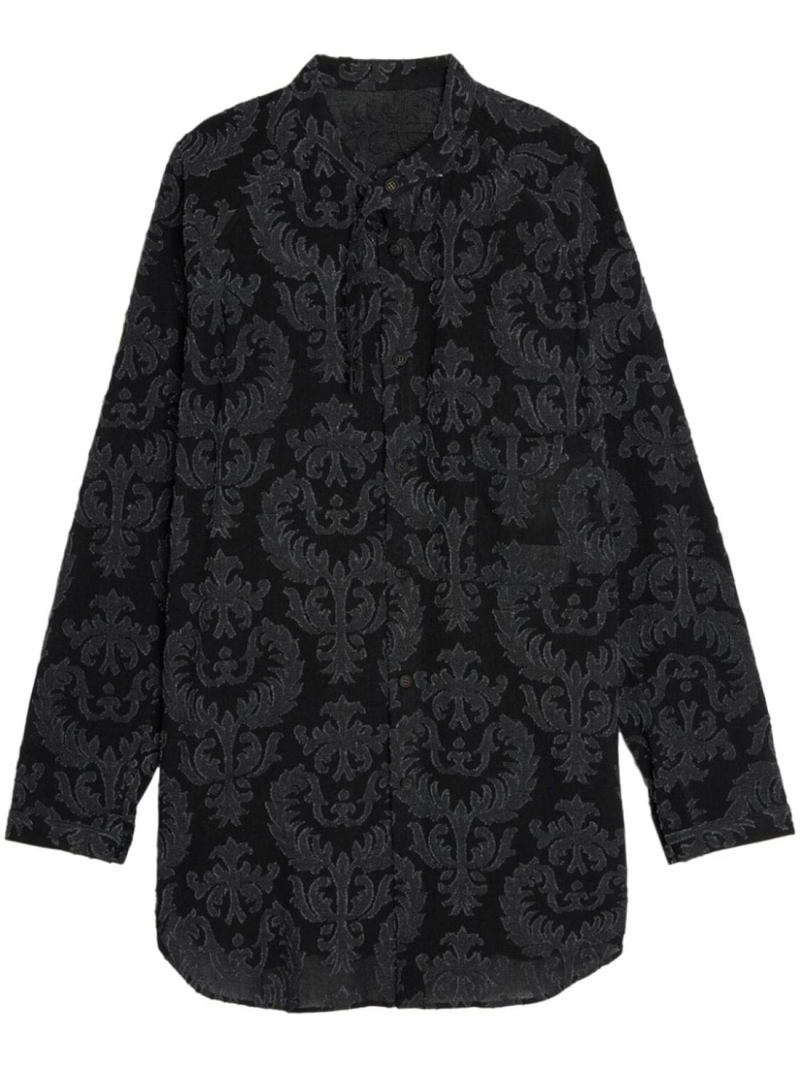 

Yohji Yamamoto жаккардовая рубашка India, черный