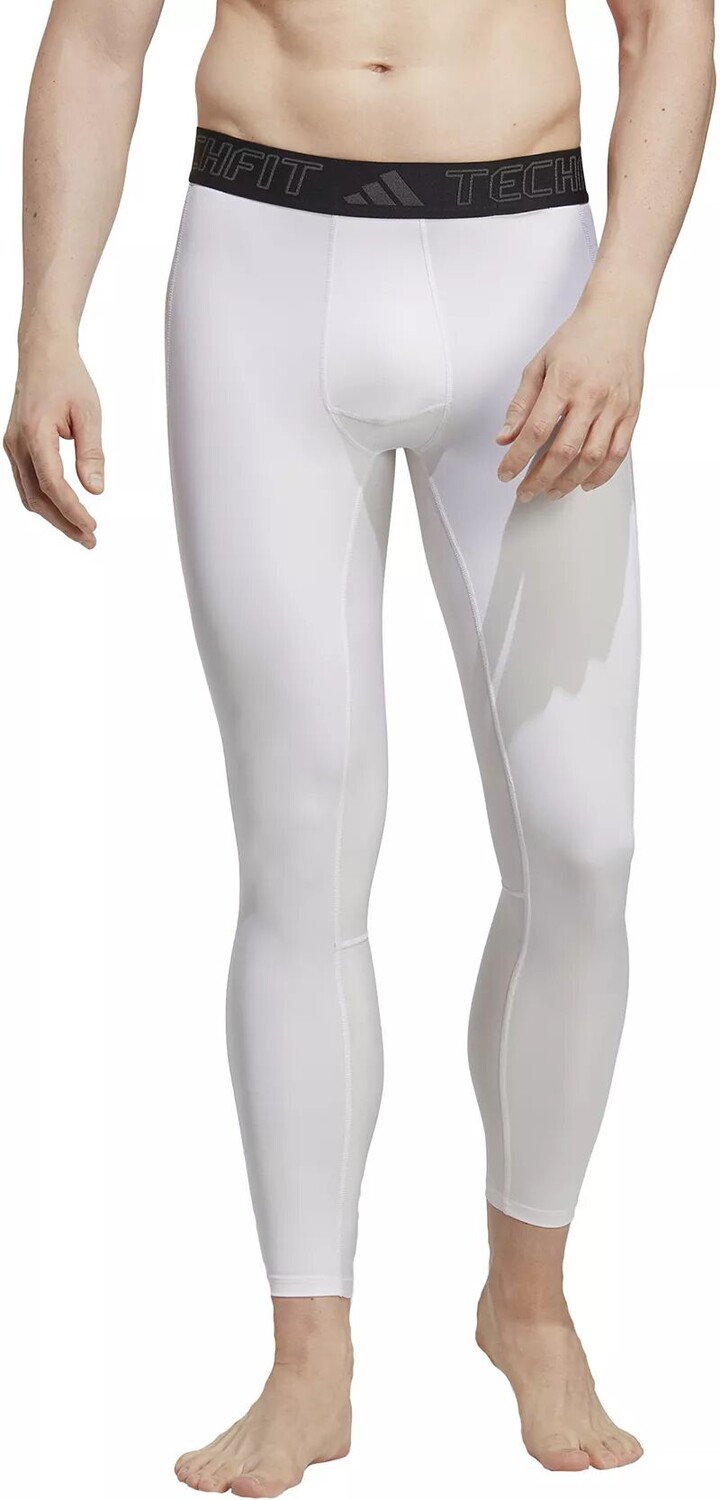 

Мужские длинные тренировочные тайтсы Adidas Techfit AEROREADY, белый