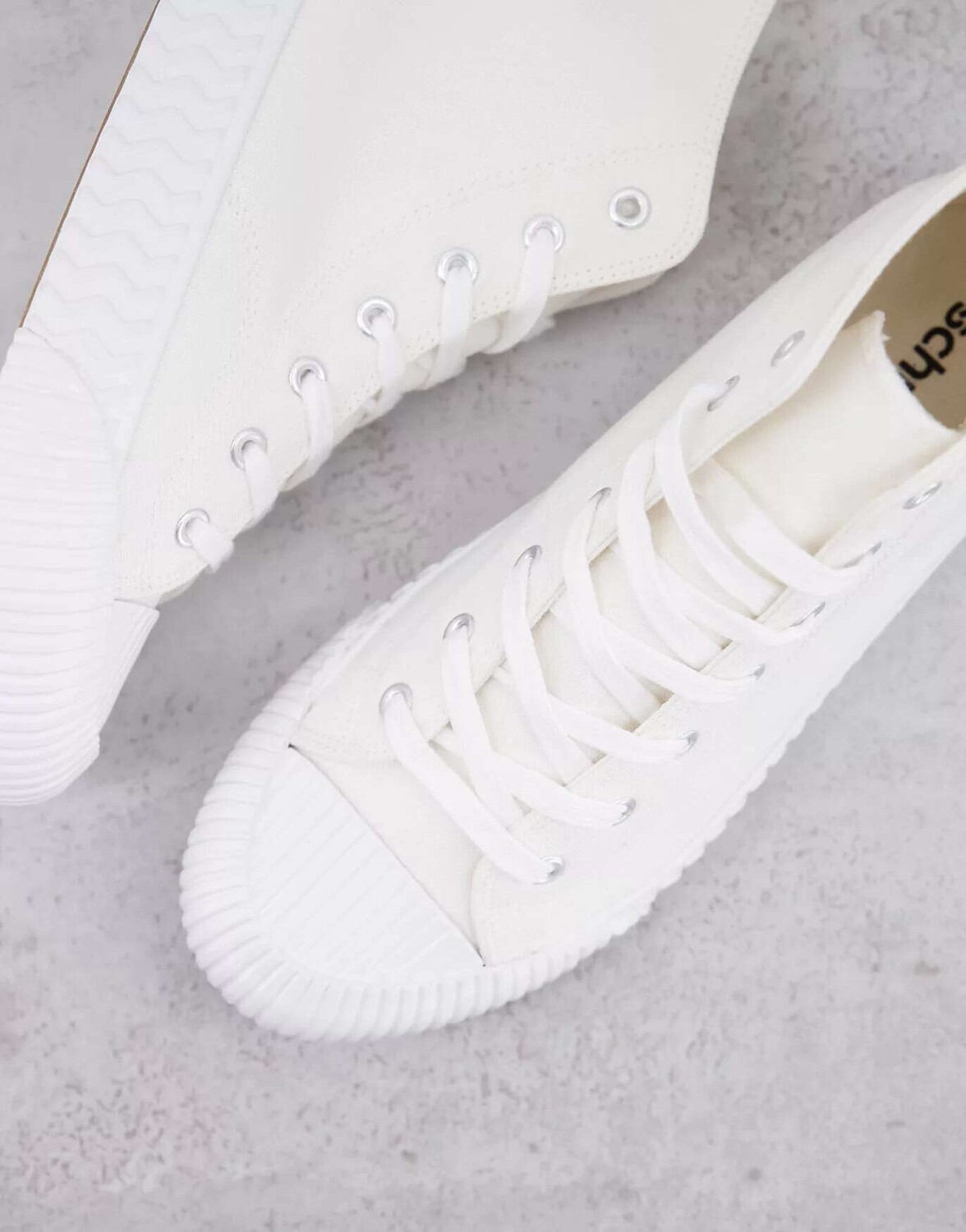 

Белые парусиновые кроссовки Schuh webb hi-top, Белый