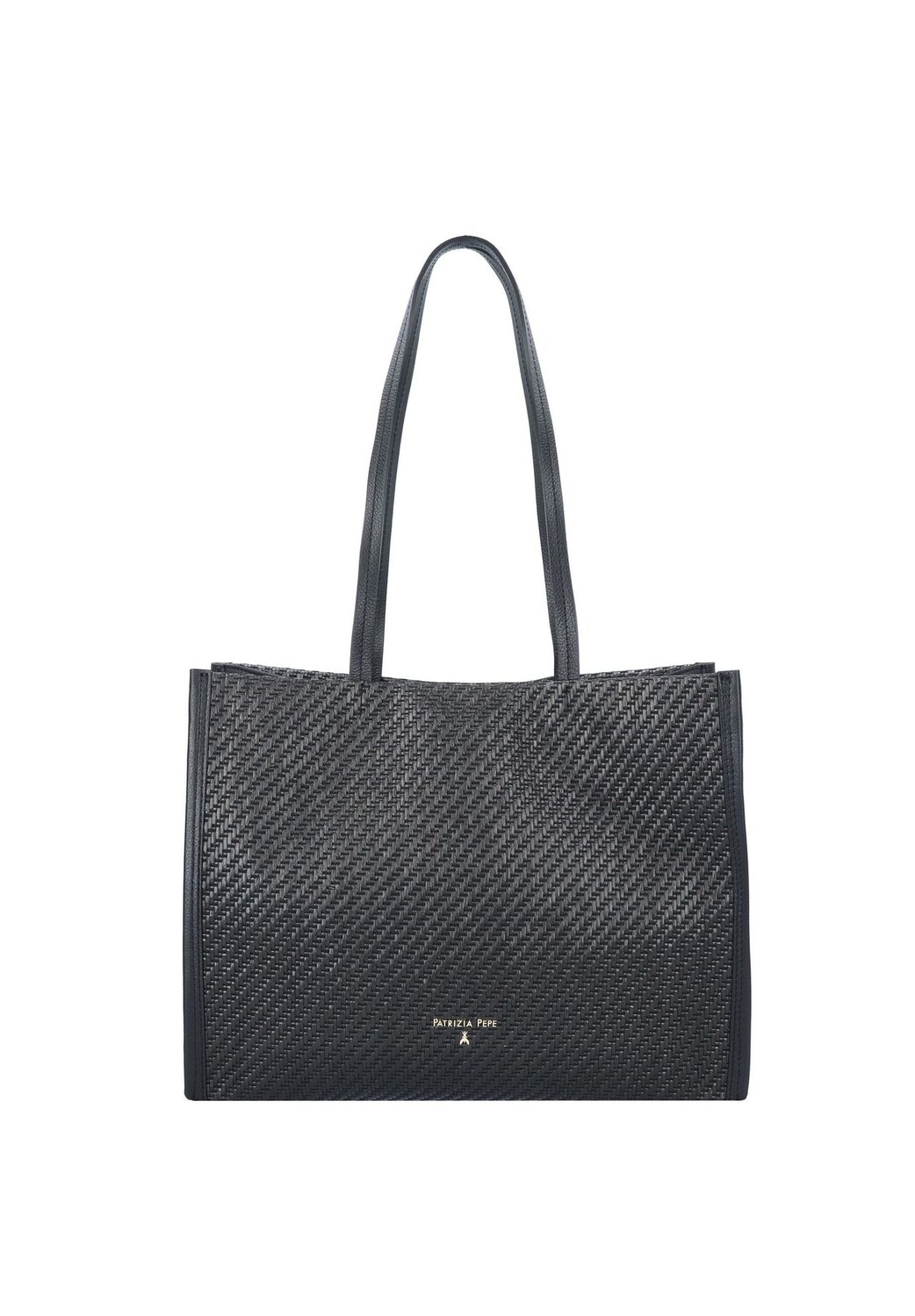 Соломенная сумка-шоппер City Minimal 38 см PATRIZIA PEPE, цвет Black Black