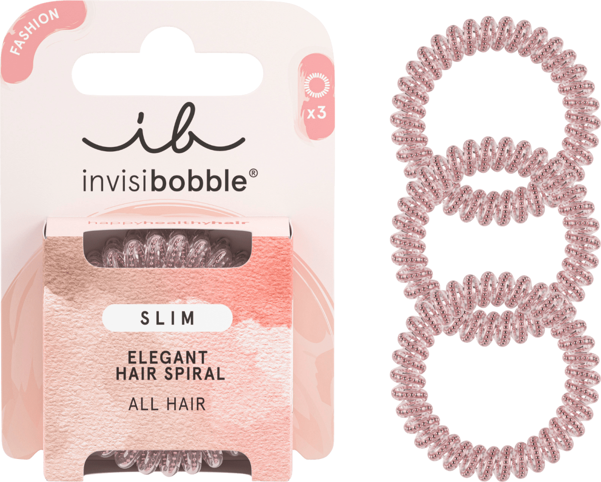 Резинки для волос Slim Pink Monocle 3 шт. invisibobble