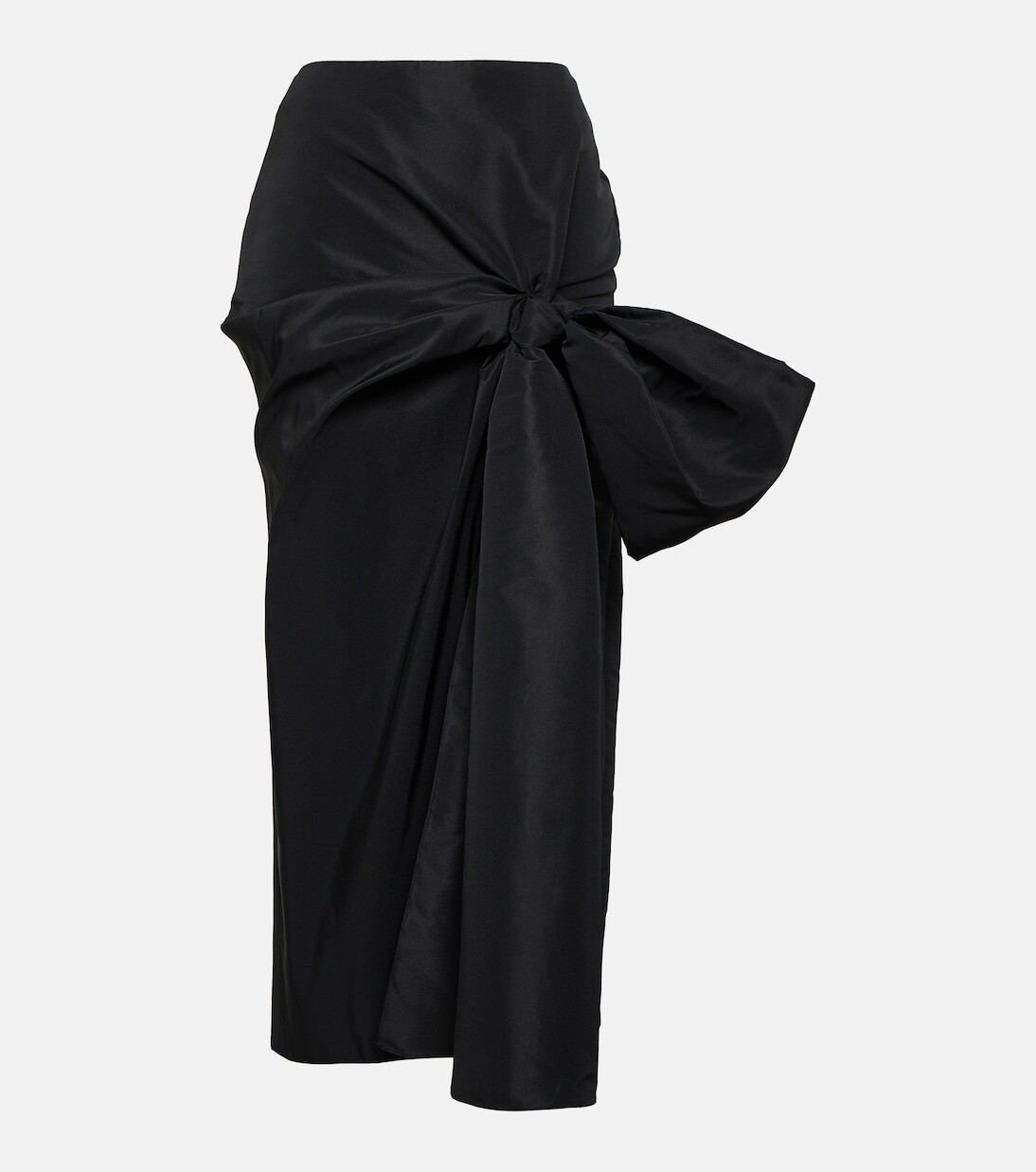 

Юбка миди с бантом Alexander Mcqueen, черный