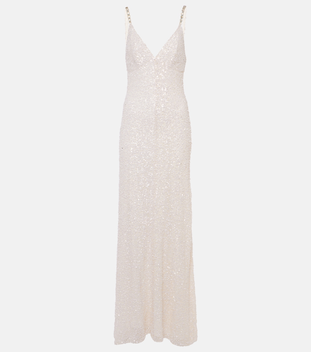Свадебное шелковое платье nora с пайетками Jenny Packham, белый