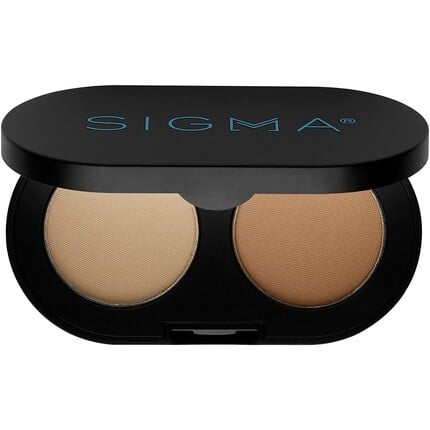 

Sigma Beauty Color + Shape Brow Powder Duo Палитра для бровей — темная и светлая Пудра для бровей для тонирования и выделения — веганская, без парабенов и сульфатов Макияж для бровей — светлый