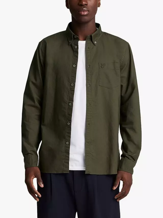 

Рубашка Lyle & Scott Tonal Eagle Oxford, оливковый