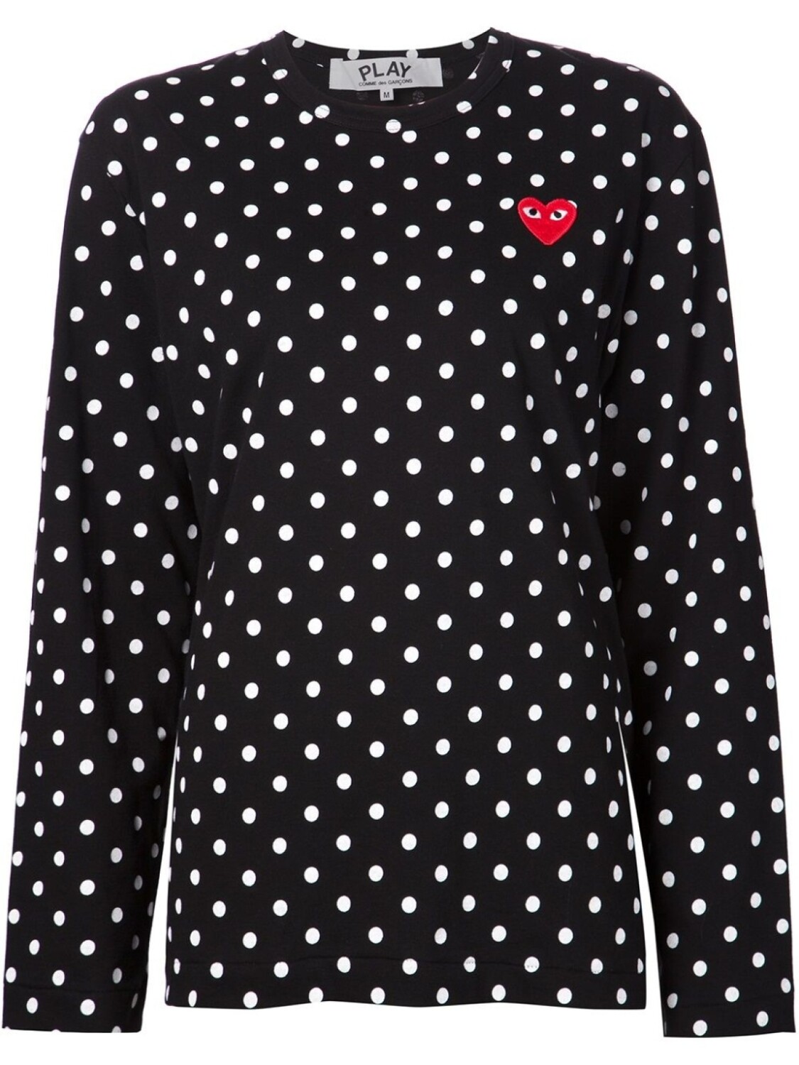 

Comme Des Garçons Play футболка в горошек с длинными рукавами, черный