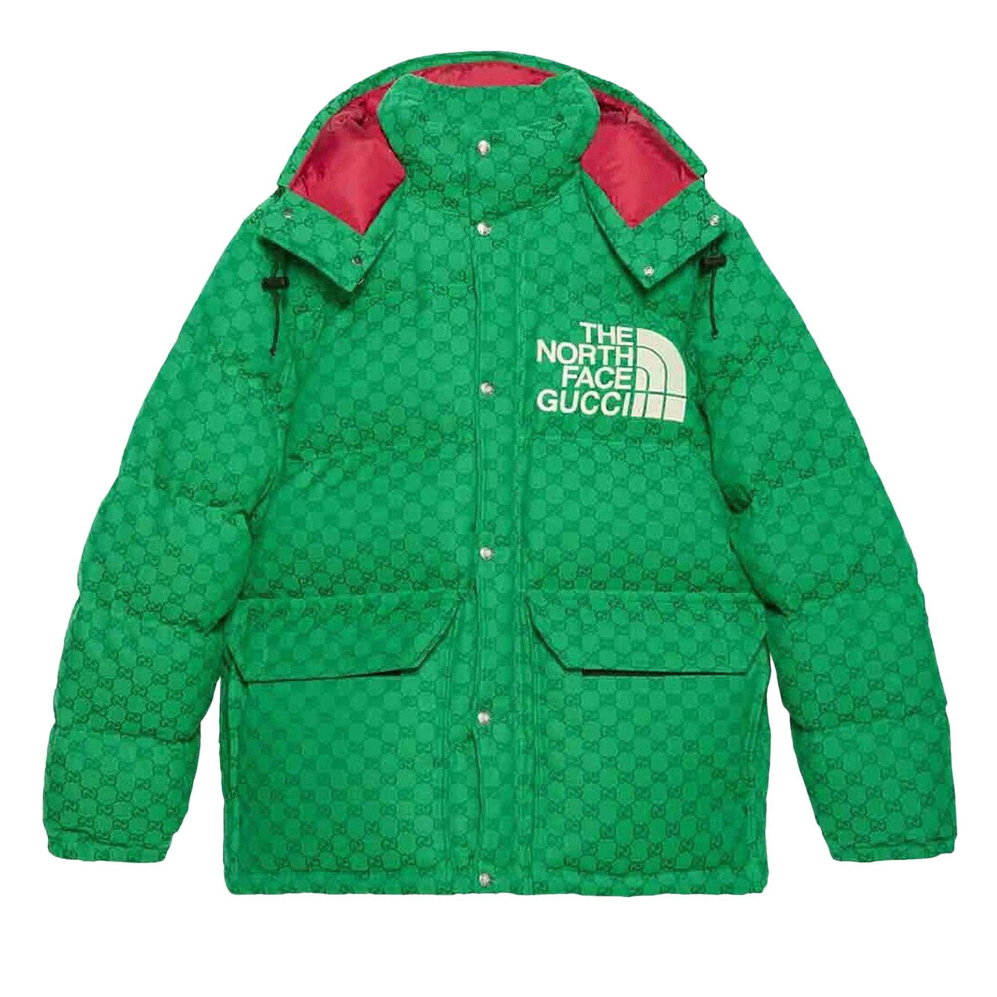 Заказать Пуховик Gucci x The North Face, цвет Зеленый/Темно-зеленый – цены,  описание и характеристики в «CDEK.Shopping»
