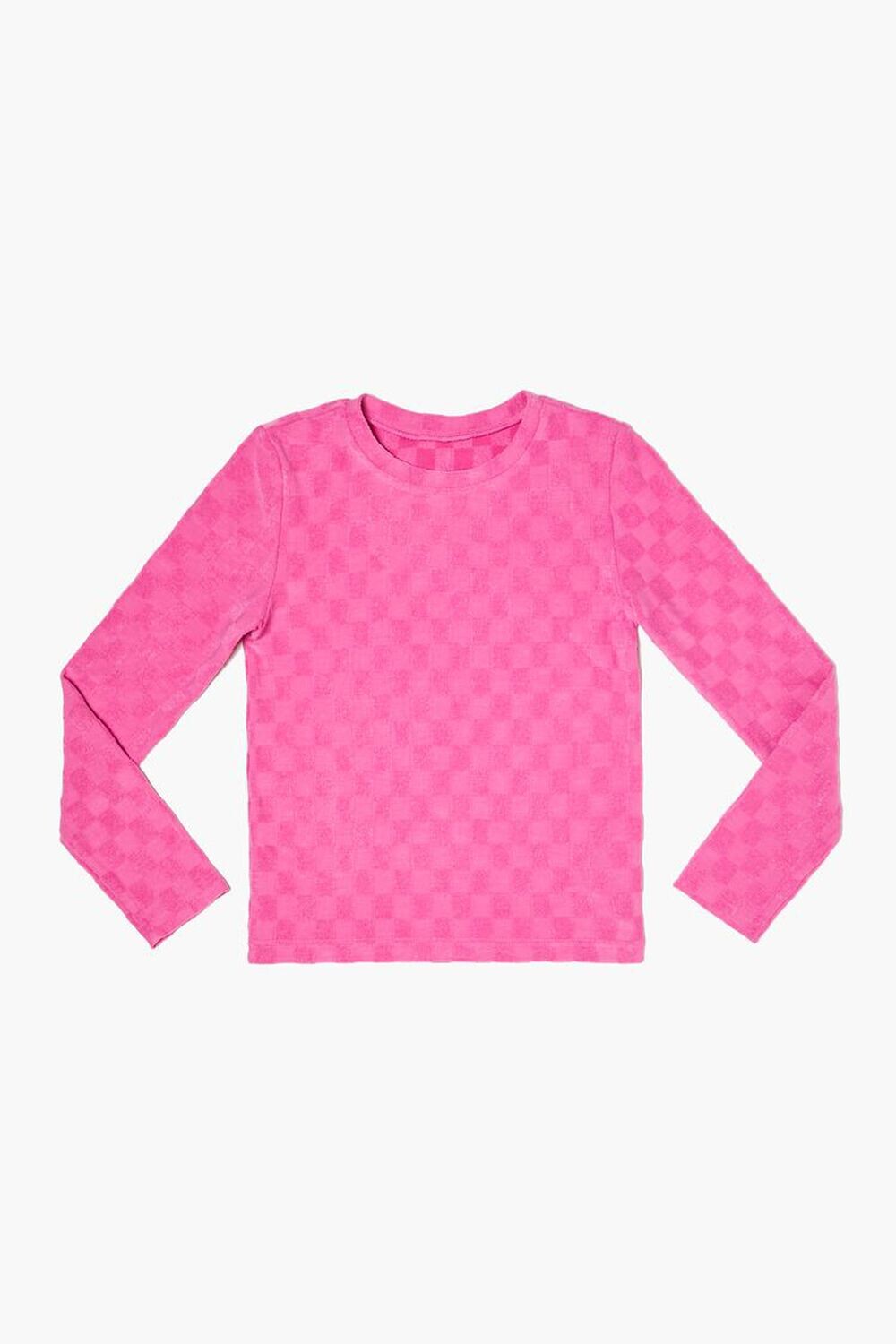

Клетчатый топ для девочек Forever 21, розовый
