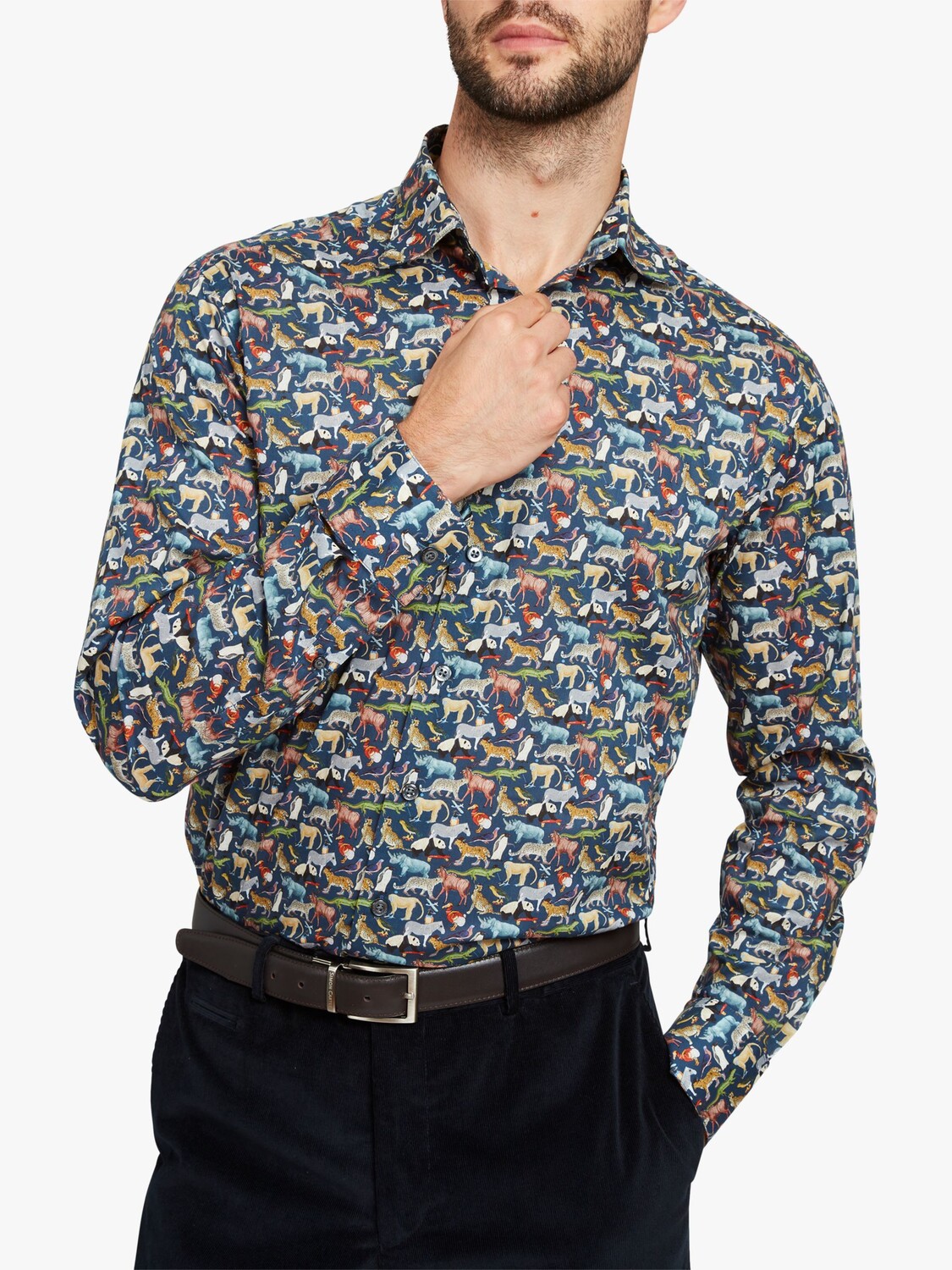

Рубашка Simon Carter Liberty Fabric Quey 2, темно-синий мульти