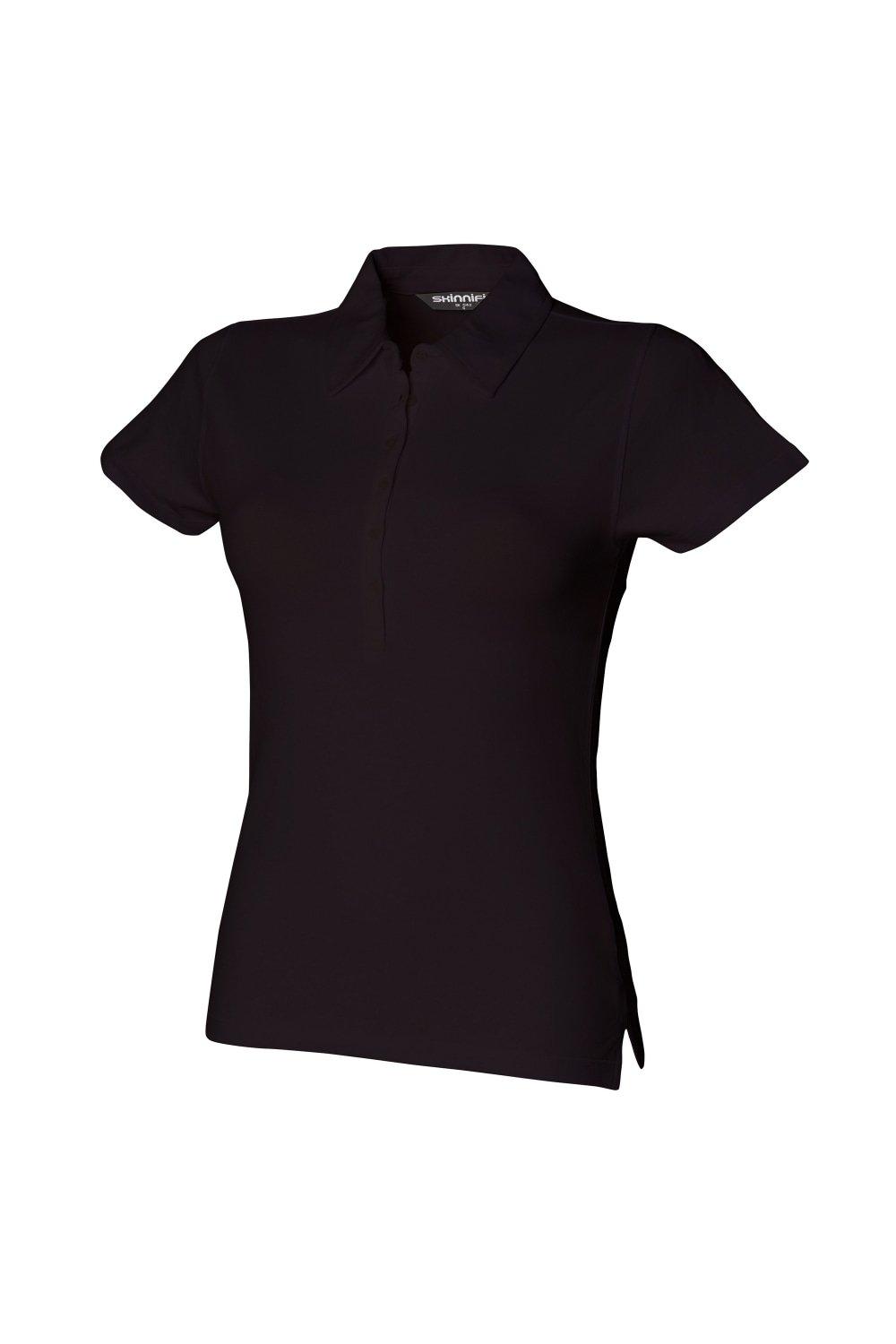Рубашка-поло стрейч Skinni Fit, черный узкие однотонные леггинсы minnie 2 шт skinni fit черный