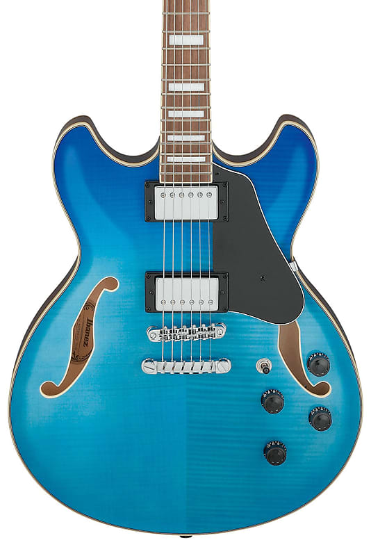 Электрогитара Ibanez AS73 Artcore Semi-Hollow Body Electric Guitar with Classic Elite Pickups - Azure Blue Gradation