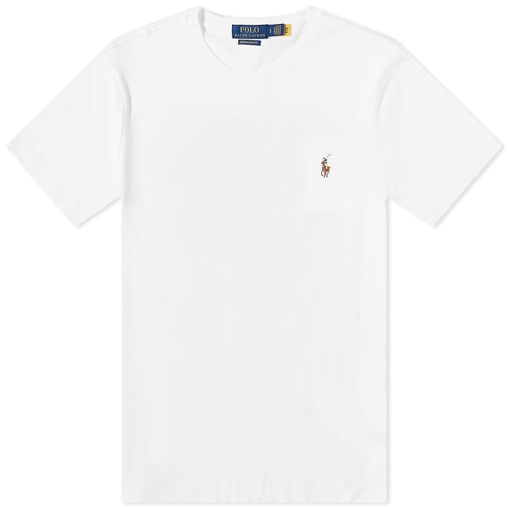 

Хлопковая футболка Polo Ralph Lauren на заказ, белый