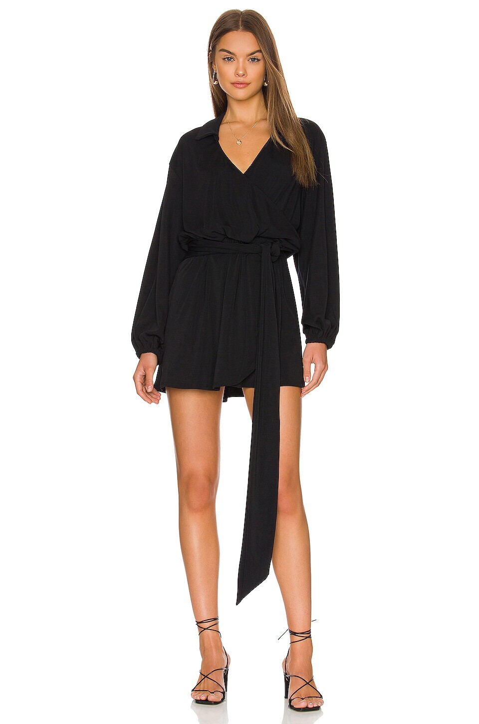 Платье Show Me Your Mumu Chloe Collared, цвет Black Slinky Stretch