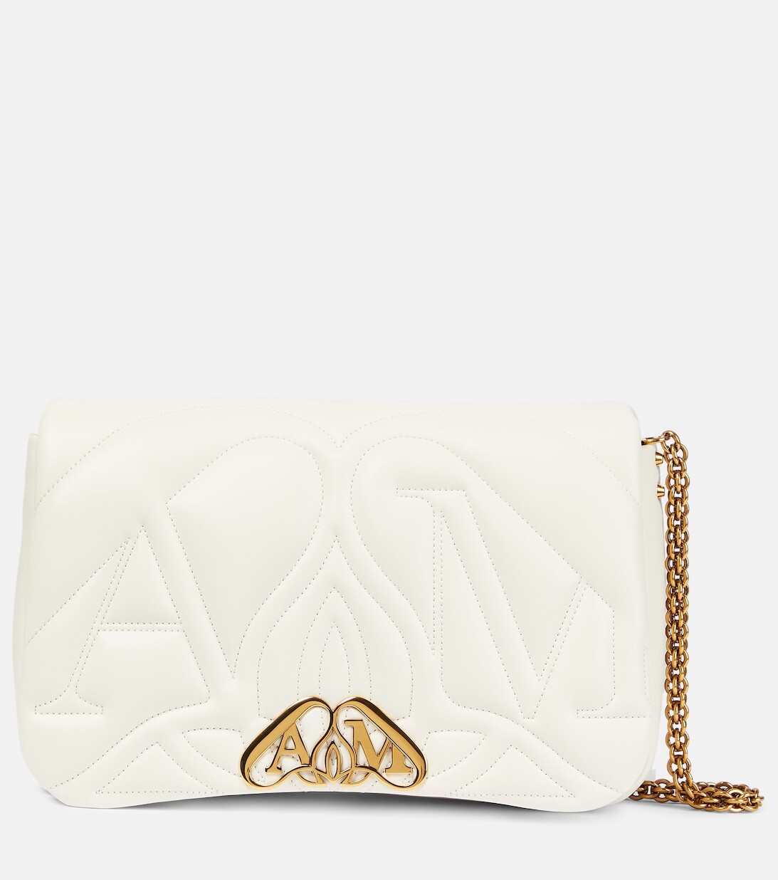 

Сумка через плечо из кожи тюленя Alexander McQueen, белый