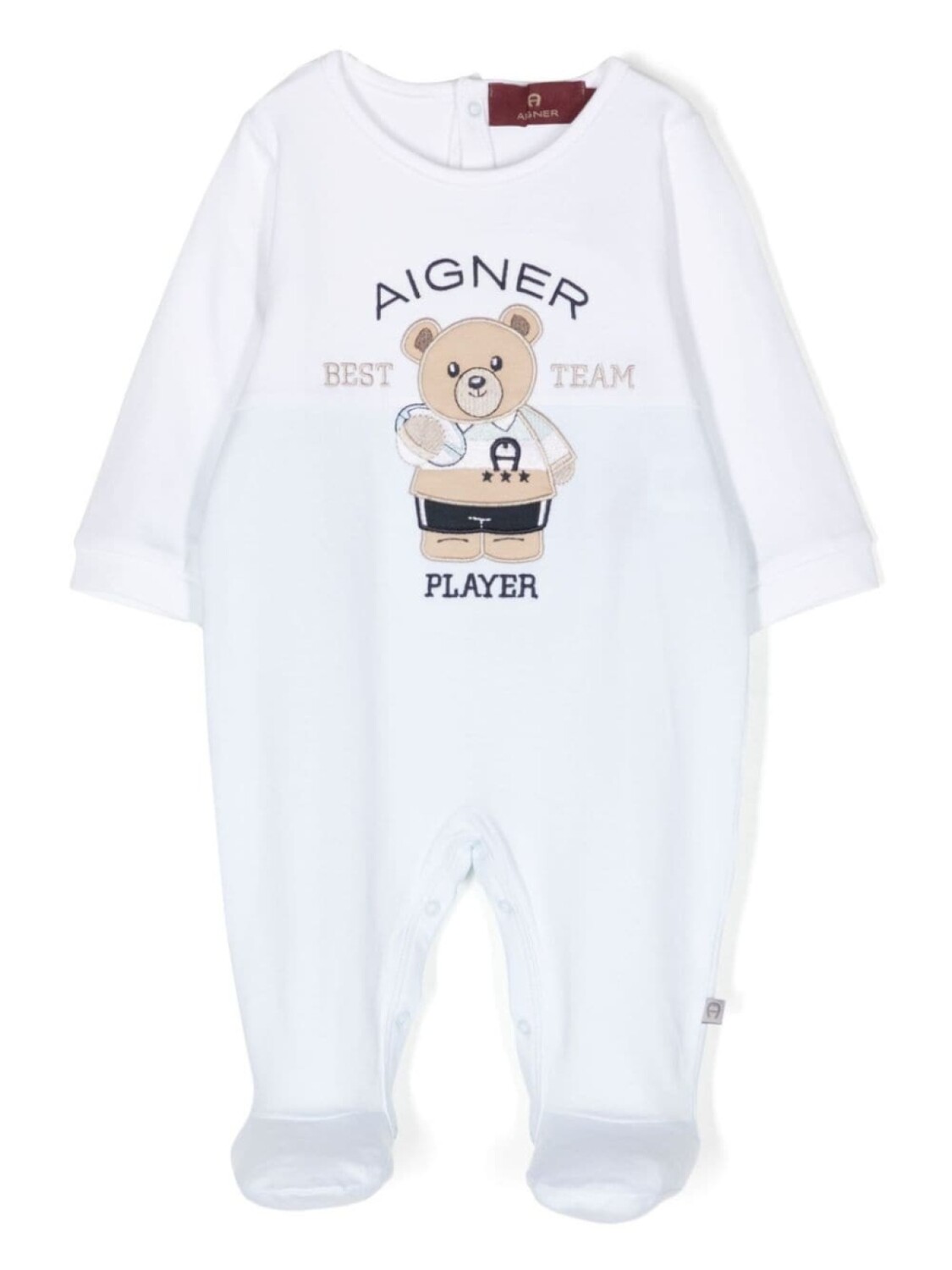 

Aigner Kids ромпер с принтом, белый