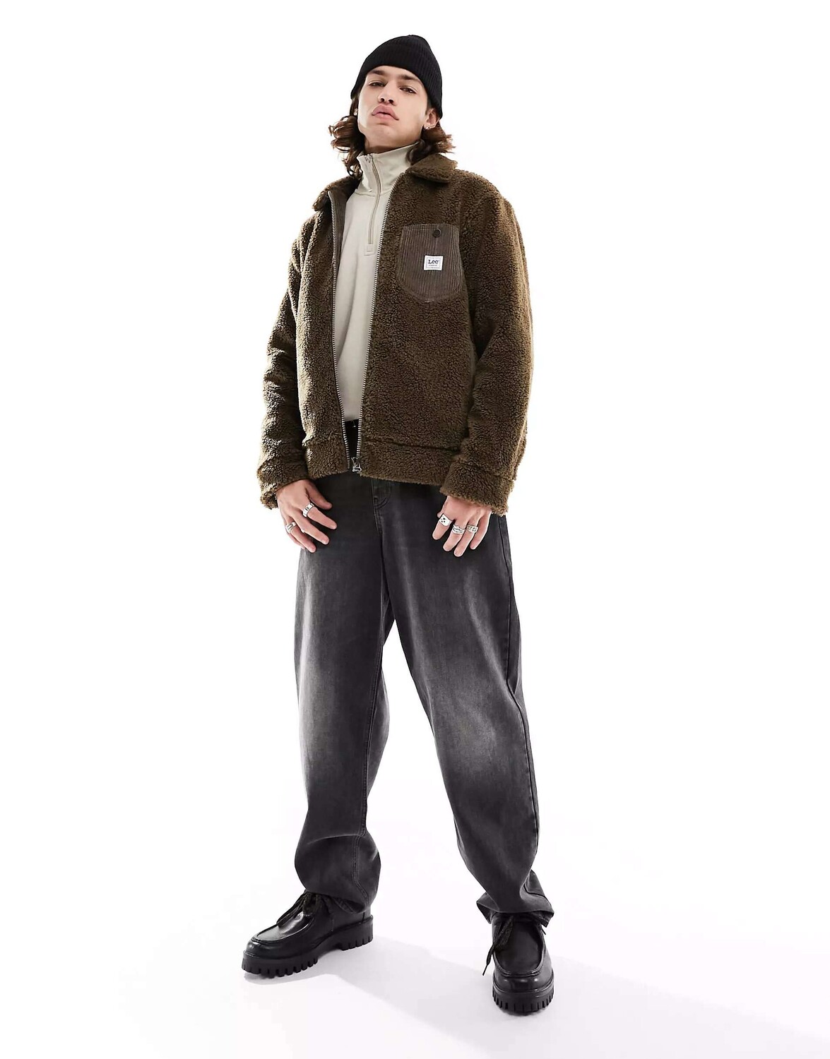 

Коричневая куртка Lee Borg Sherpa Harrington