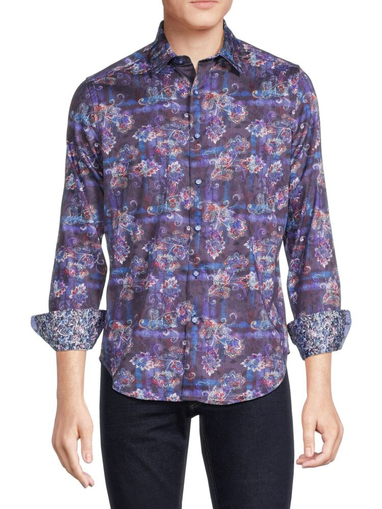

Спортивная рубашка Albany с пейсли Robert Graham, синий
