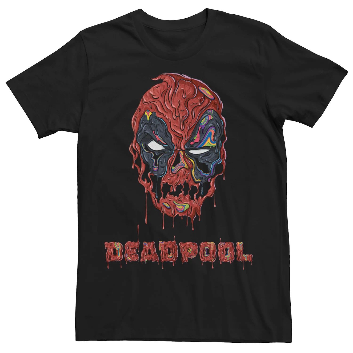 Мужская футболка с логотипом Deadpool Melting Head Marvel